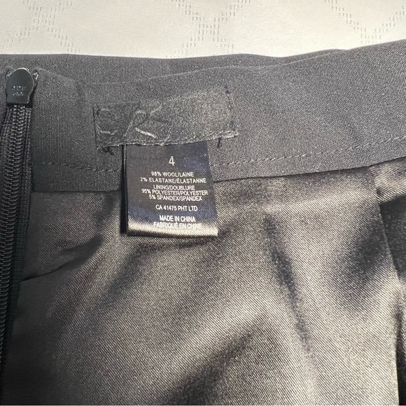 Black Wool Pencil Skirt Work Suit Separates Size 4 - Picture 10 of 10